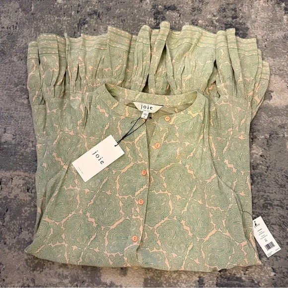 NWT $348! Authentic Joie 100% Silk Tiered Hayden Dress, SZ XS